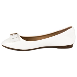 Diamantique Bailarinas lacadas con lazo blanco 4