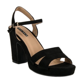 Milaya Sandalias de tacón de moda negro 1 Milaya Sandalias de tacón de moda negro 1