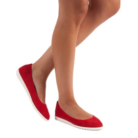 Sun Color Bailarinas ante calado rojo 2 Sun Color Bailarinas ante calado rojo 2