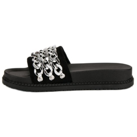 Pantuflas negras negro 4