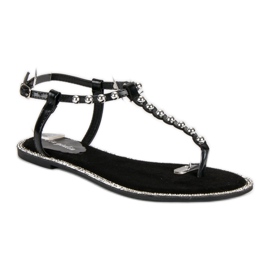 Via Giulia  Sandalias planas negras negro 1