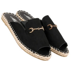 Alpargatas chanclas ante negro 6
