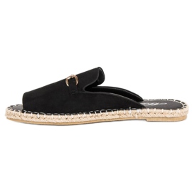 Alpargatas chanclas ante negro 4