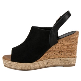 Milaya Zapatos de cuña negros 2