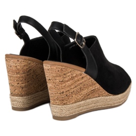 Milaya Zapatos de cuña negros 3