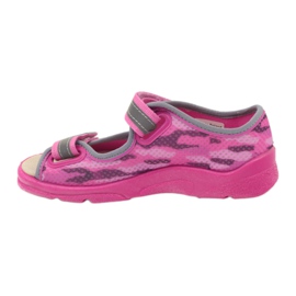 Sandalias, zapatillas velcro Befado 969y112 gris rosa 2