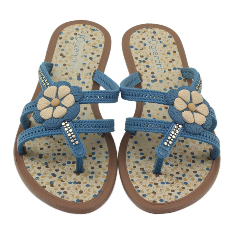 Rider Chanclas, chanclas para niños con flor de agua, Grendha, azul 4