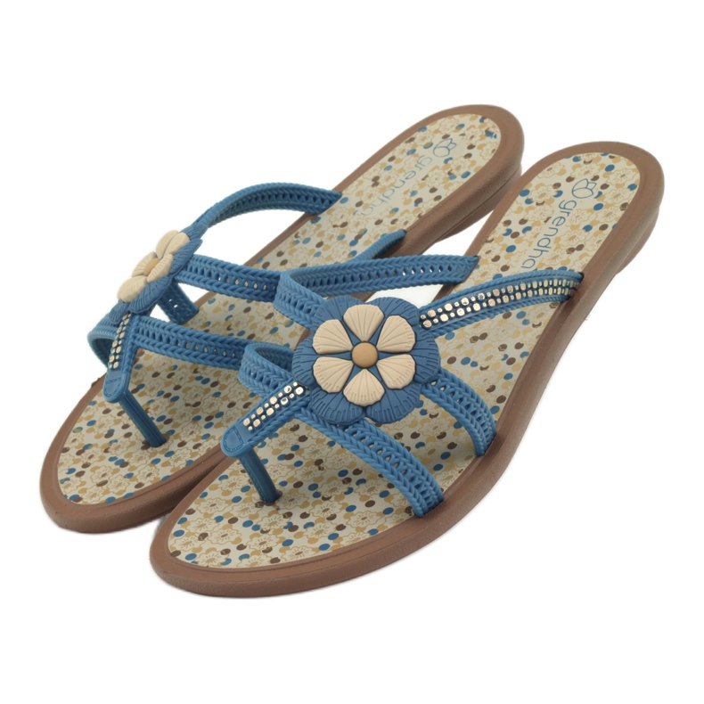Rider Chanclas, chanclas para niños con flor de agua, Grendha, azul 5