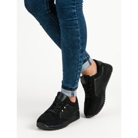 Mckeylor Zapatos deportivos negros atados 2