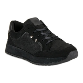 Mckeylor Zapatos deportivos negros atados 3