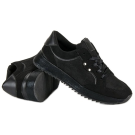 Mckeylor Zapatos deportivos negros atados 5
