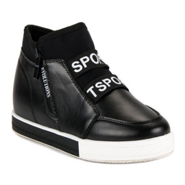 Zapatillas negras con cremallera negro 3