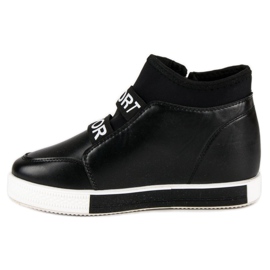 Zapatillas negras con cremallera negro 4