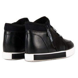 Zapatillas negras con cremallera negro 5