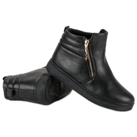 Zapatillas negras por encima del tobillo negro 4