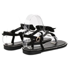 Melisa Sandalias Flip Flops Con Lazo negro 4