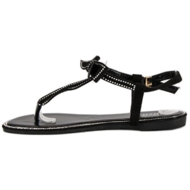 Melisa Sandalias Flip Flops Con Lazo negro 5