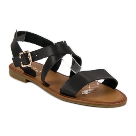 Licean Sandalias negras con hebilla negro 4