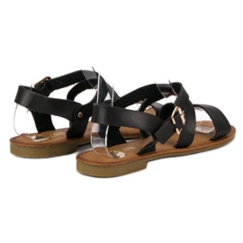 Licean Sandalias negras con hebilla negro 1