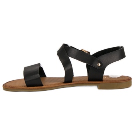Licean Sandalias negras con hebilla negro 5