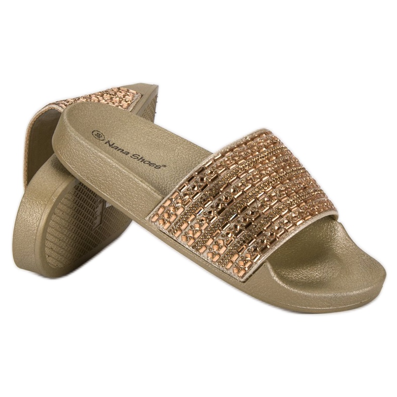 Zapatillas doradas elegantes dorado 2