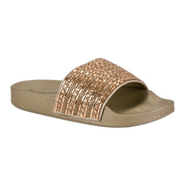 Zapatillas doradas elegantes dorado 6