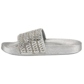 Zapatillas plateadas elegantes gris 5