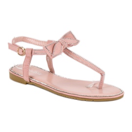 Melisa Sandalias Flip Flops Con Lazo rosa 1