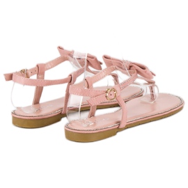 Melisa Sandalias Flip Flops Con Lazo rosado 3