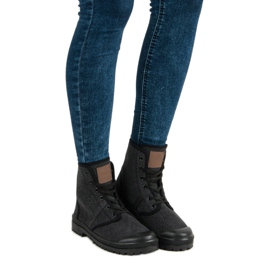 Mckeylor Bolsos de tela para mujer negro gris 4