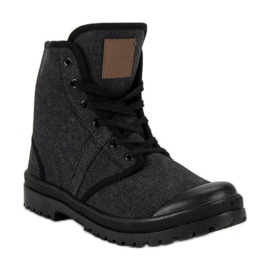 Mckeylor Bolsos de tela para mujer negro gris 1