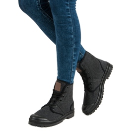 Mckeylor Bolsos de tela para mujer negro gris 5