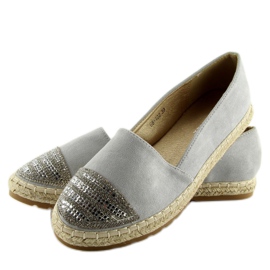 Alpargatas grises para mujer H8-102 Plata 1 Alpargatas grises para mujer H8-102 Plata 1