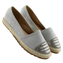 Alpargatas grises para mujer H8-102 Plata 2