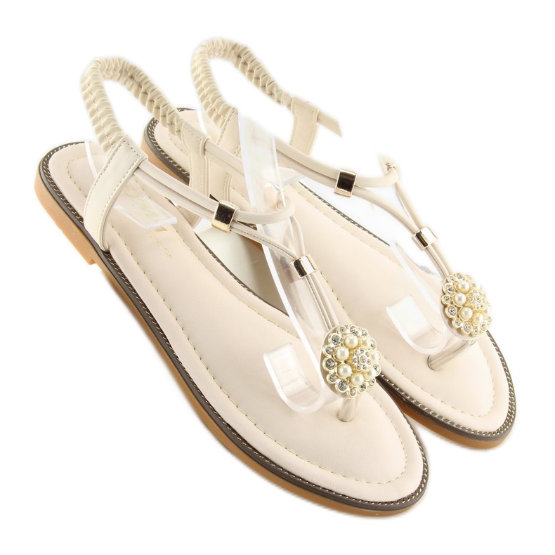 Sandalias beige para mujer 7537 beige 2