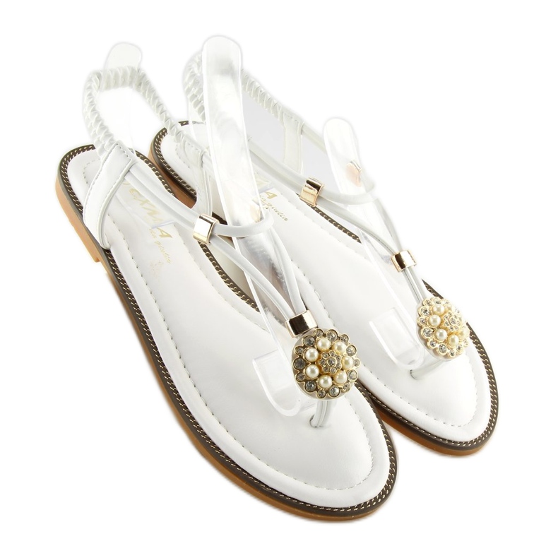 Sandalias blancas para mujer 7537 blanco 2