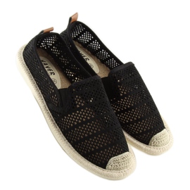 Alpargatas malla negra F01B Black negro 2