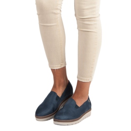 Slip de ante en los zapatos vinceza azul 1