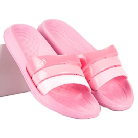 American Club Zapatillas de piscina americanas rosado 2