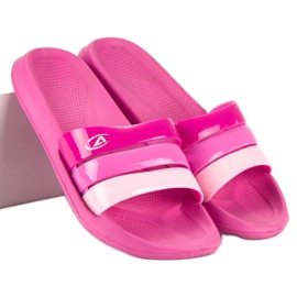 American Club Zapatillas de piscina americanas rosa 2