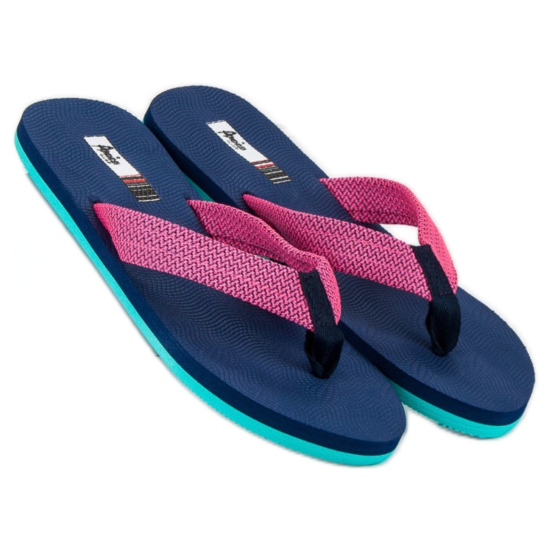 American Club chanclas americanas azul rosado 2