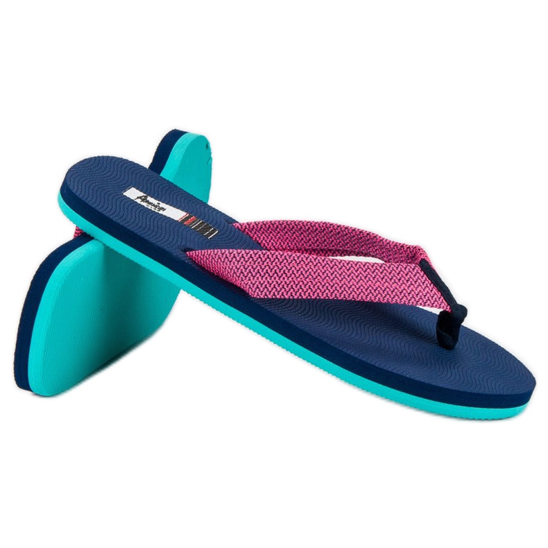 American Club chanclas americanas azul rosa 1