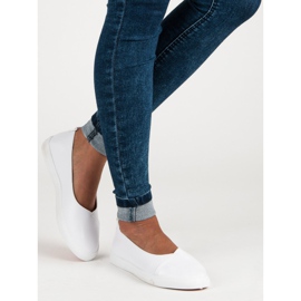 Zapatillas sin cordones blanco 4