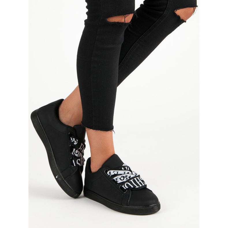 Zapatillas Negras De Moda negro 1 Zapatillas Negras De Moda negro 1