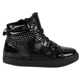 Zapatillas Lacadas Arriba del Tobillo negro 7