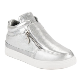 Lgm Zapatillas plateadas en un control deslizante gris 2