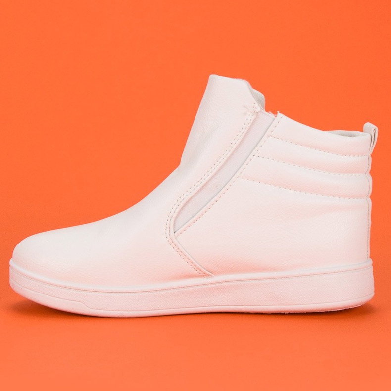 Zapatillas blancas arriba del tobillo blanco 2