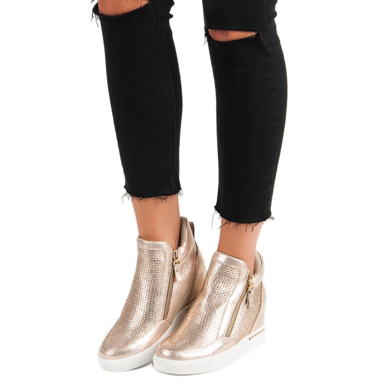 Zapatillas con cremallera amarillo 2 Zapatillas con cremallera amarillo 2