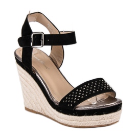 Sweet Shoes Alpargatas negras con cuña negro 2