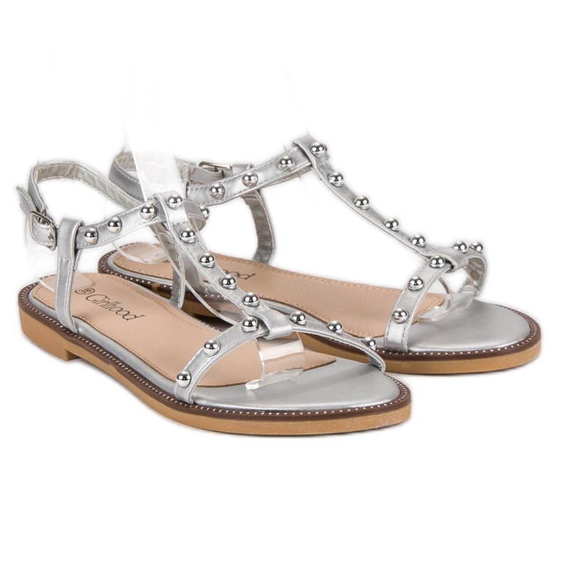 Girlhood Sandalias Con Strass gris 1